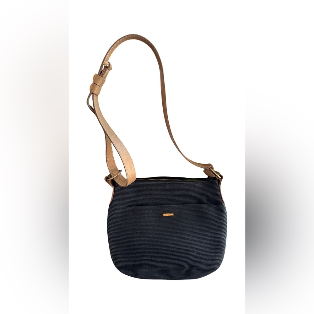 Erik Javits New york woven tote/shoulder purse in black